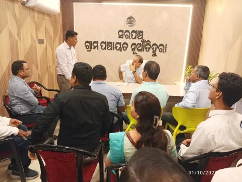 Meeting at the Nuatihura GP Office in Sambalpur District